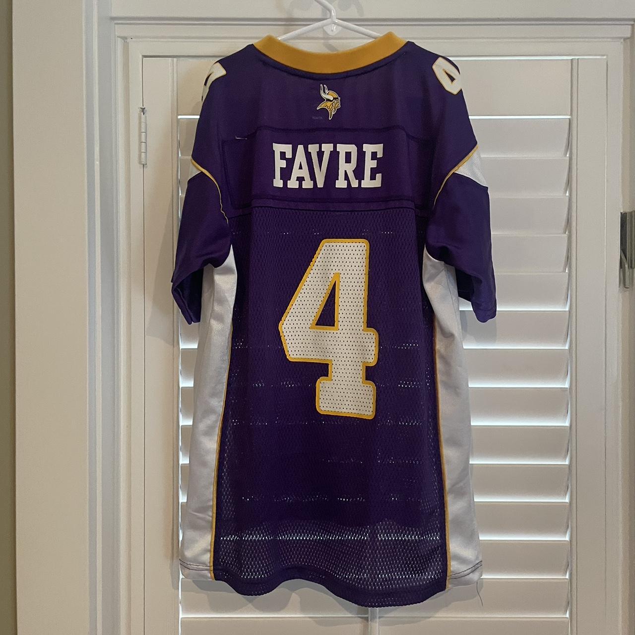 Reebok Brett Favre Minnesota Vikings Jersey T Shirt NFL Football Purple  Size M