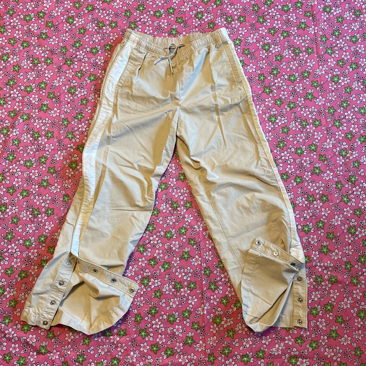 y2k nike cream track suit jogger pants! they even... Depop