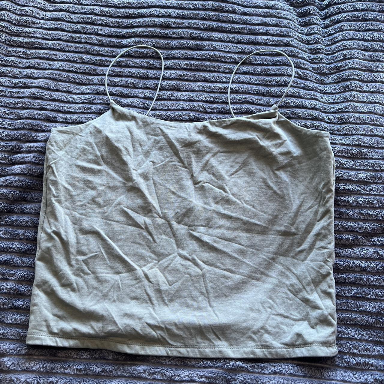 Primark khaki vest top Size M 12 - 14 #primark... - Depop