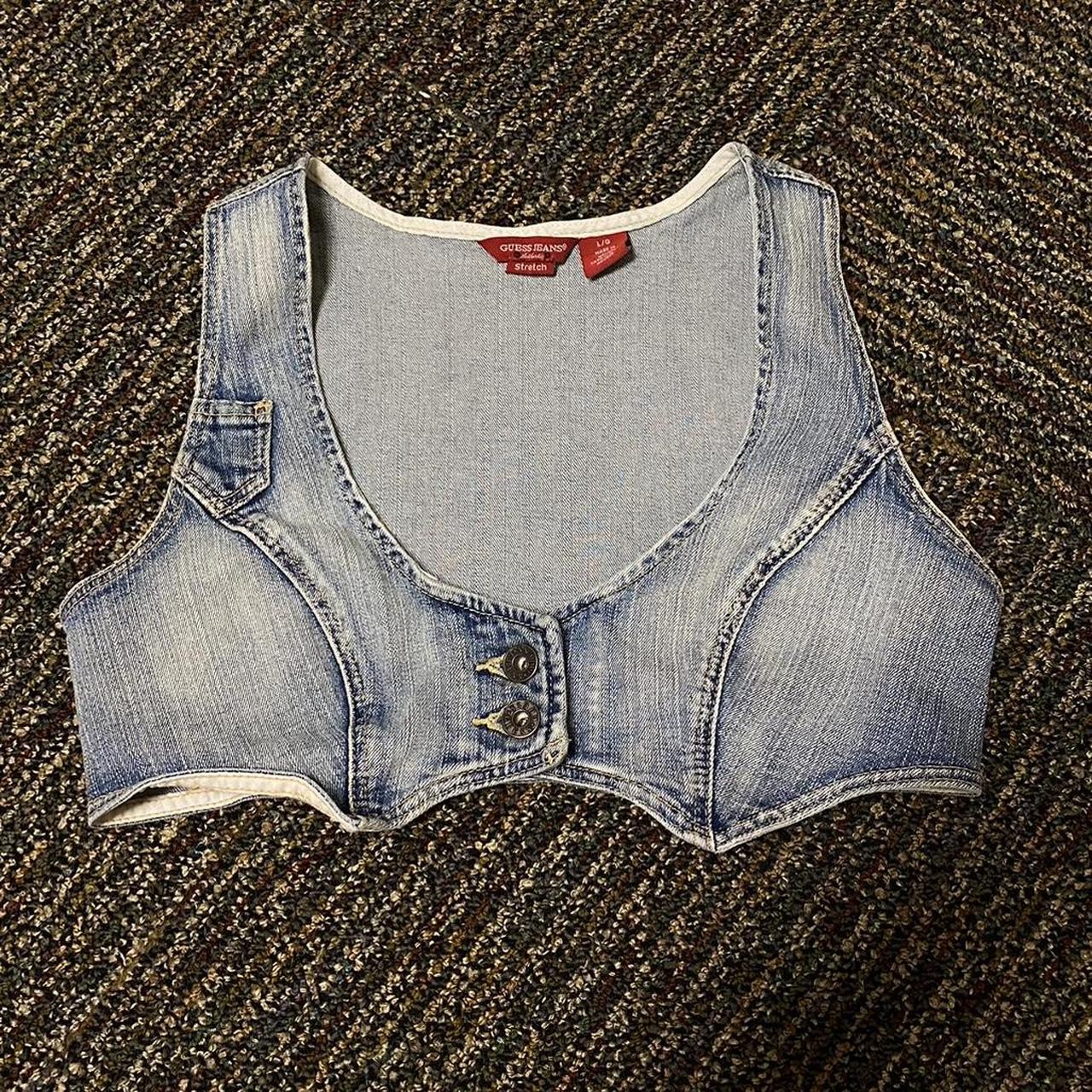 Guess Women's Blue and Navy Vest