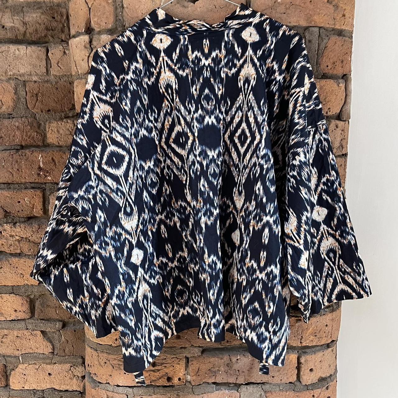 Girls of dust kimono Ikat Cotton indigo blue made... - Depop