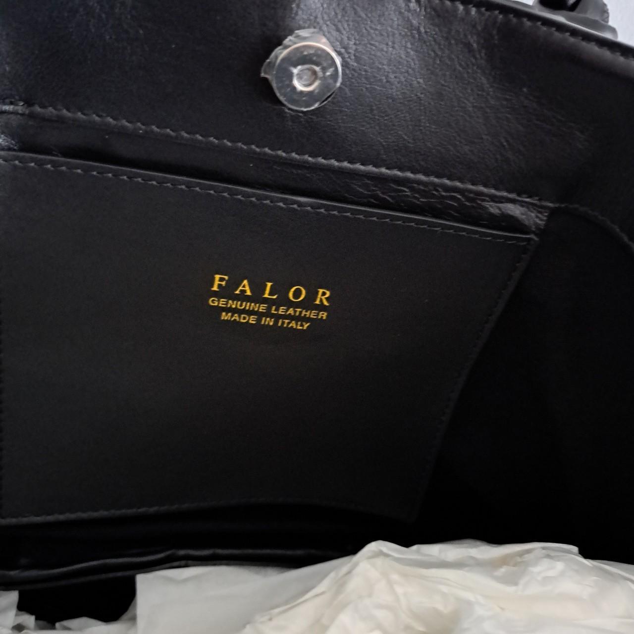 Falor genuine outlet leather woven bag