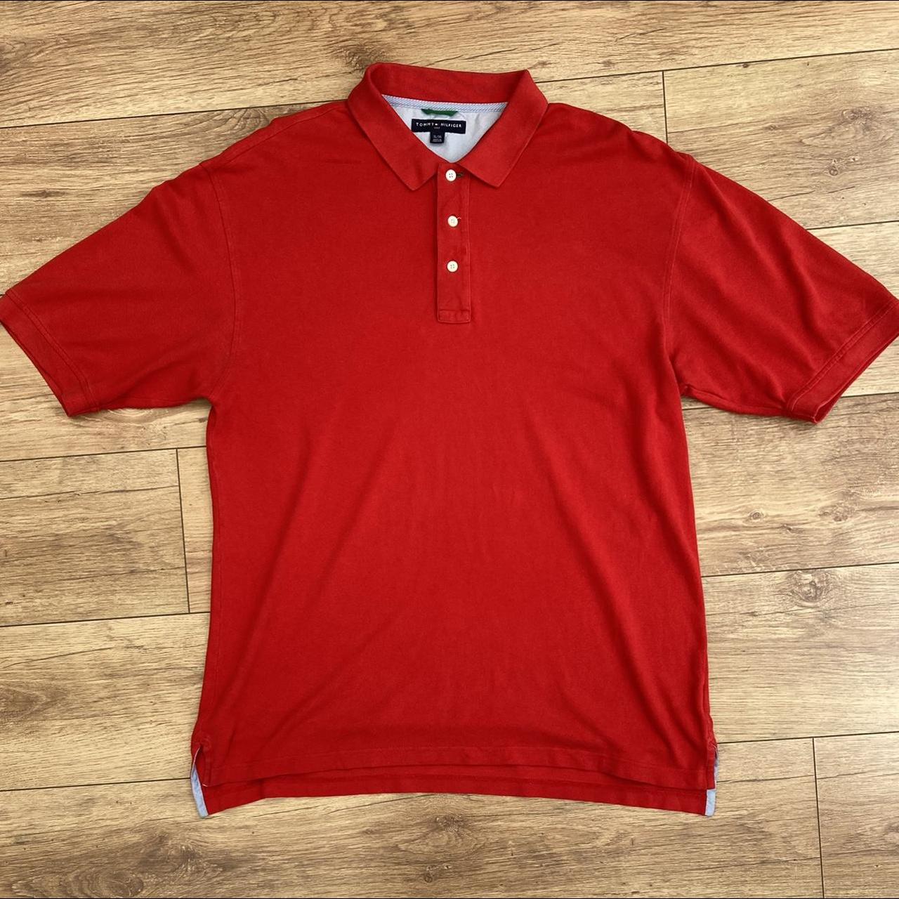 Tommy Hilfiger Men's Red Polo-shirts | Depop