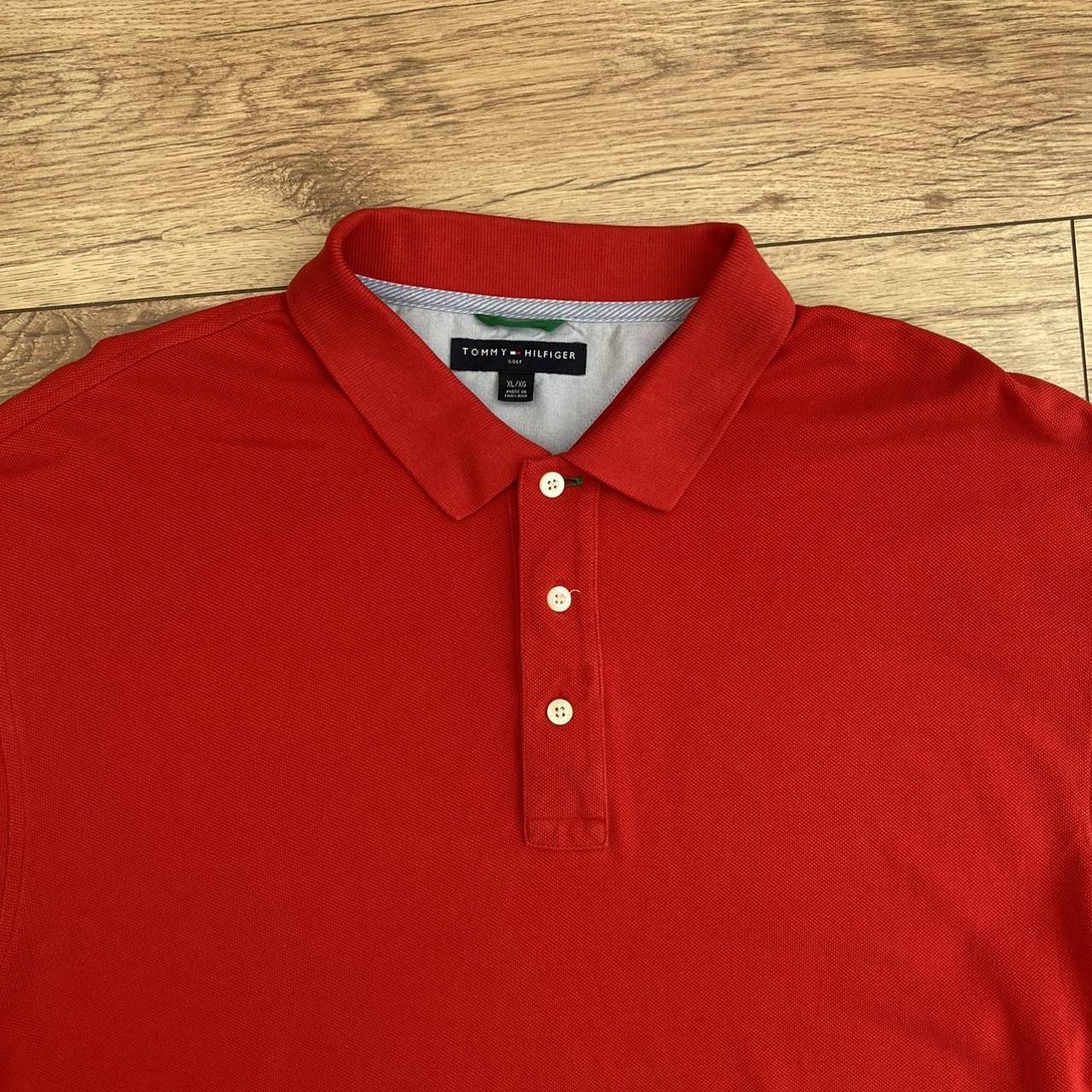 Tommy Hilfiger Men's Red Polo-shirts | Depop