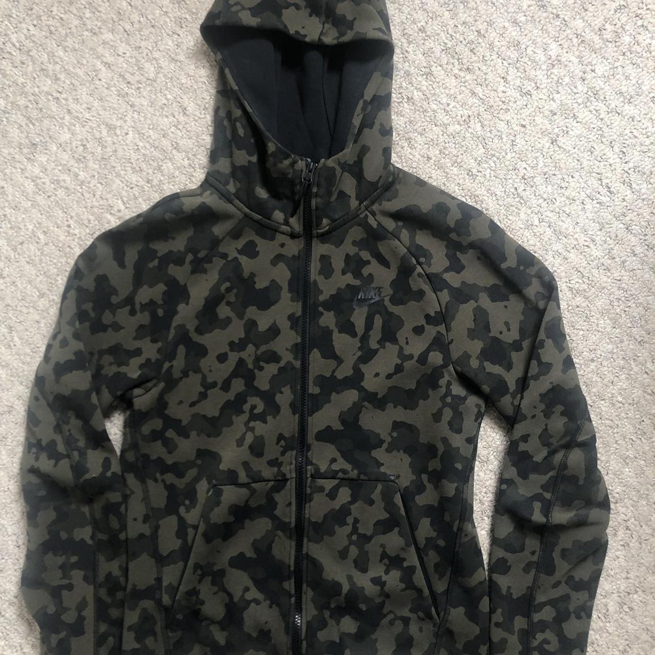 Camo Nike tech fleece hoodie Size XS but could fit a... - Depop