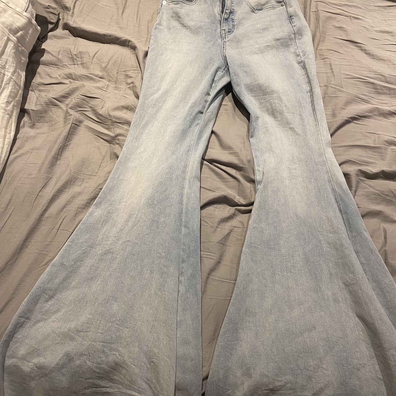 Free people velvet flare pants With cool swirly - Depop