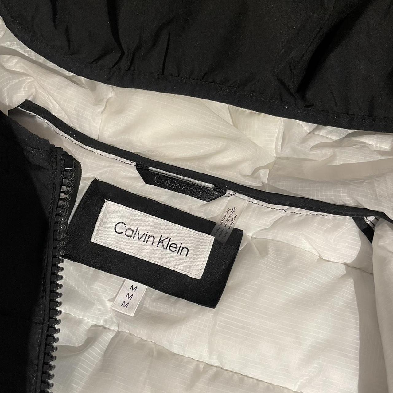 Calvin Klein Puffer Jacket Sorona Aura 🥶⬜️⬛️ Size:... - Depop