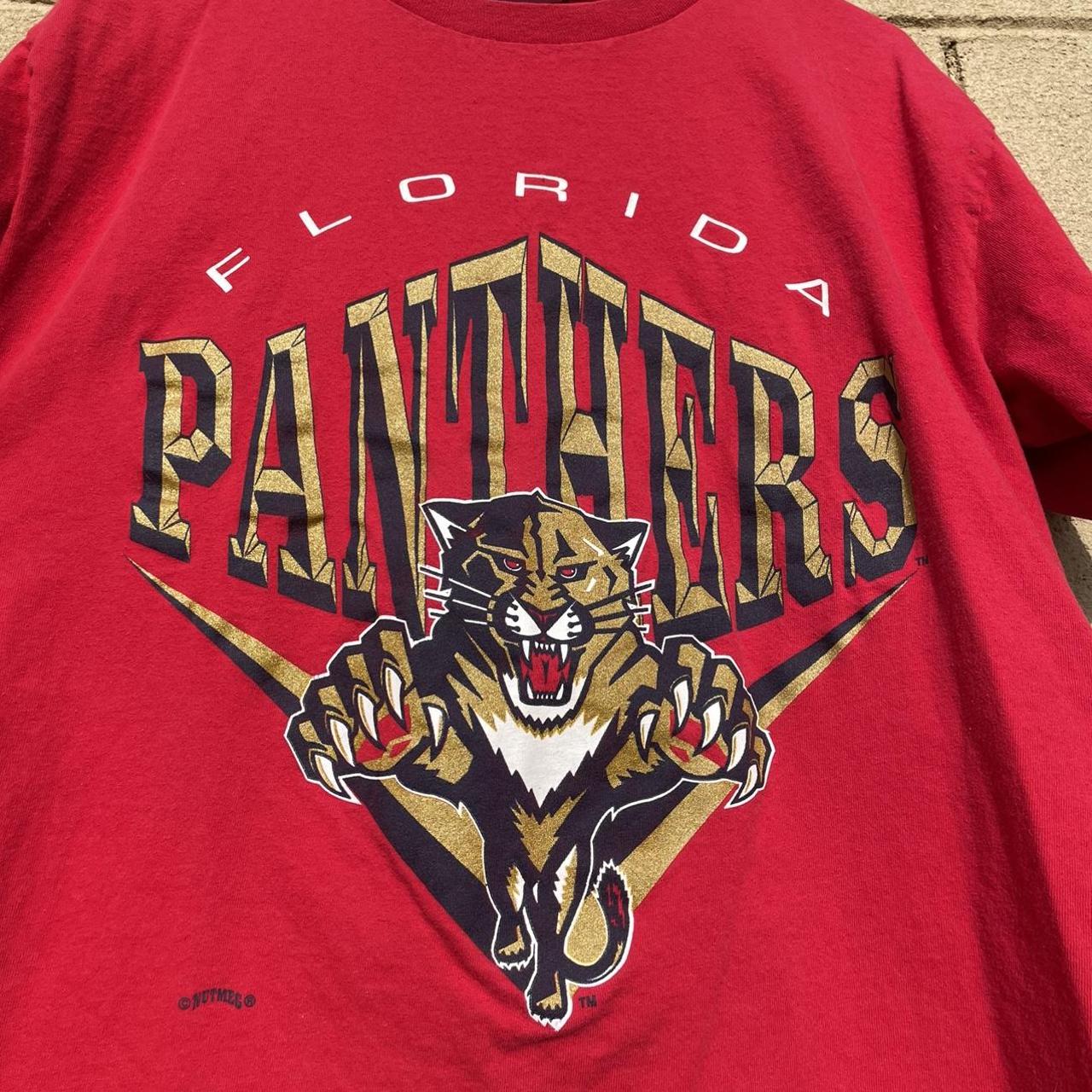 Vintage 1990s Nutmeg Florida Panthers NHL t-shirt. - Depop