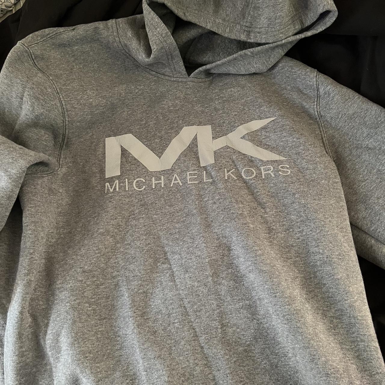 Michael Kors Women's Grey Hoodie | Depop