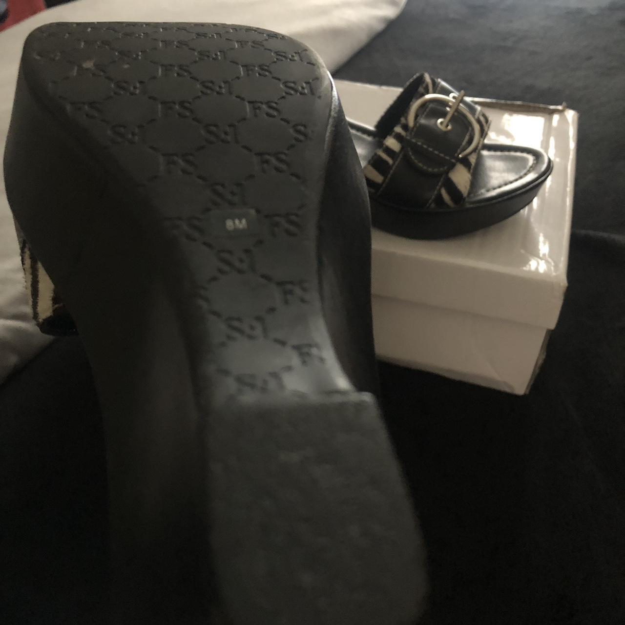 franco sarto leopard slides