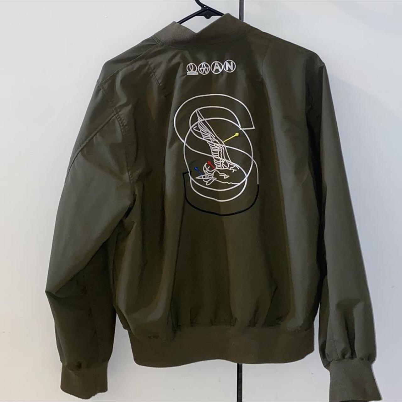 Women's Orange and Green Jacket Depop