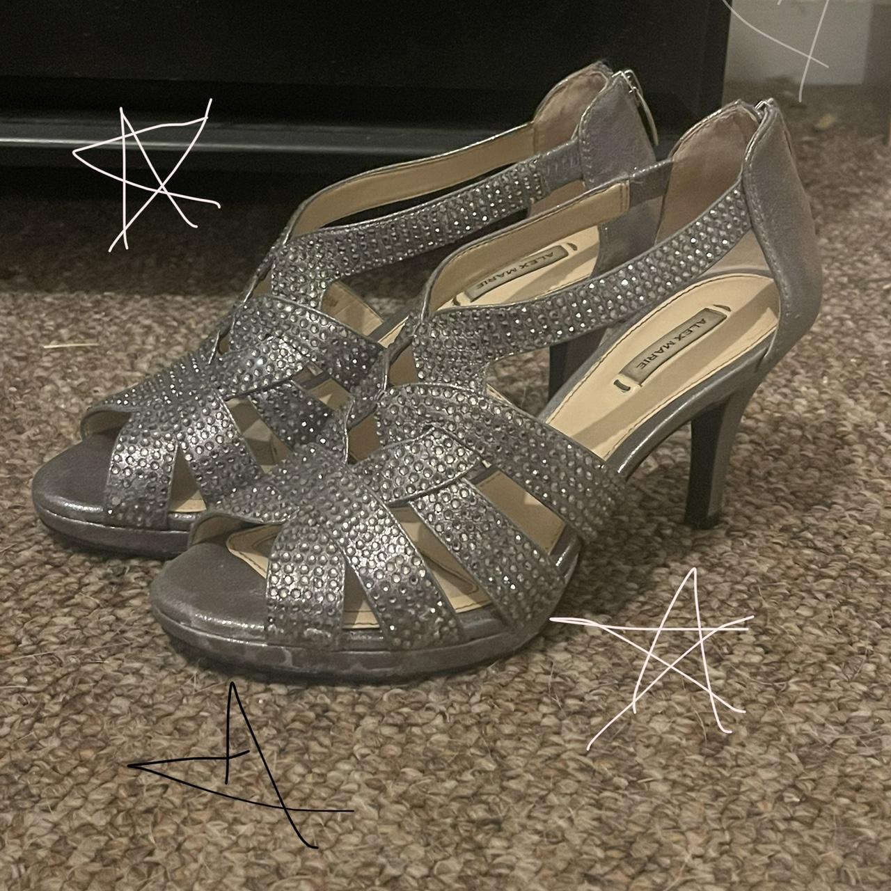 Silver sparkly clearance heels for prom