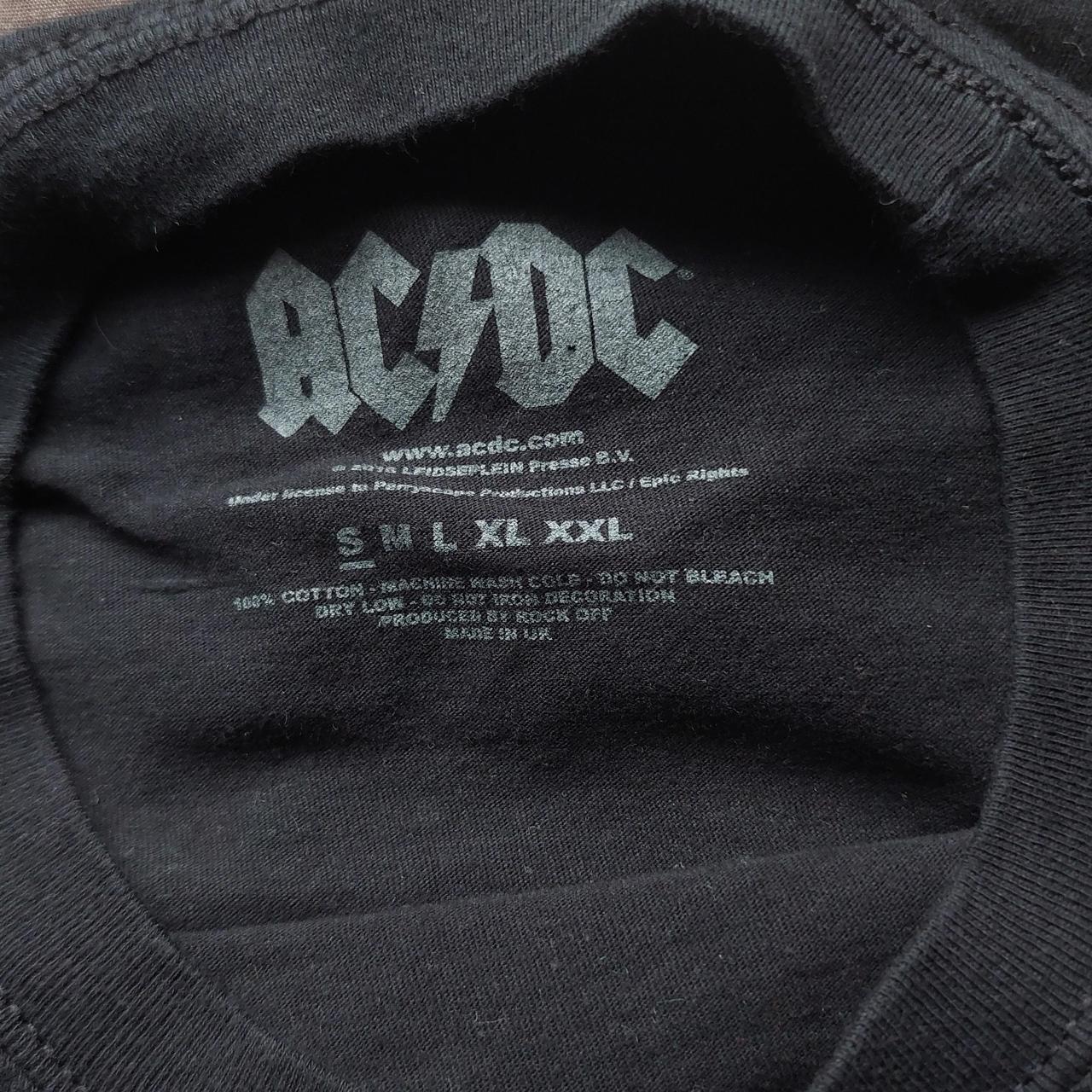 Black ACDC '74 Jailbreak Rare Rock Band Tshirt Cool... - Depop