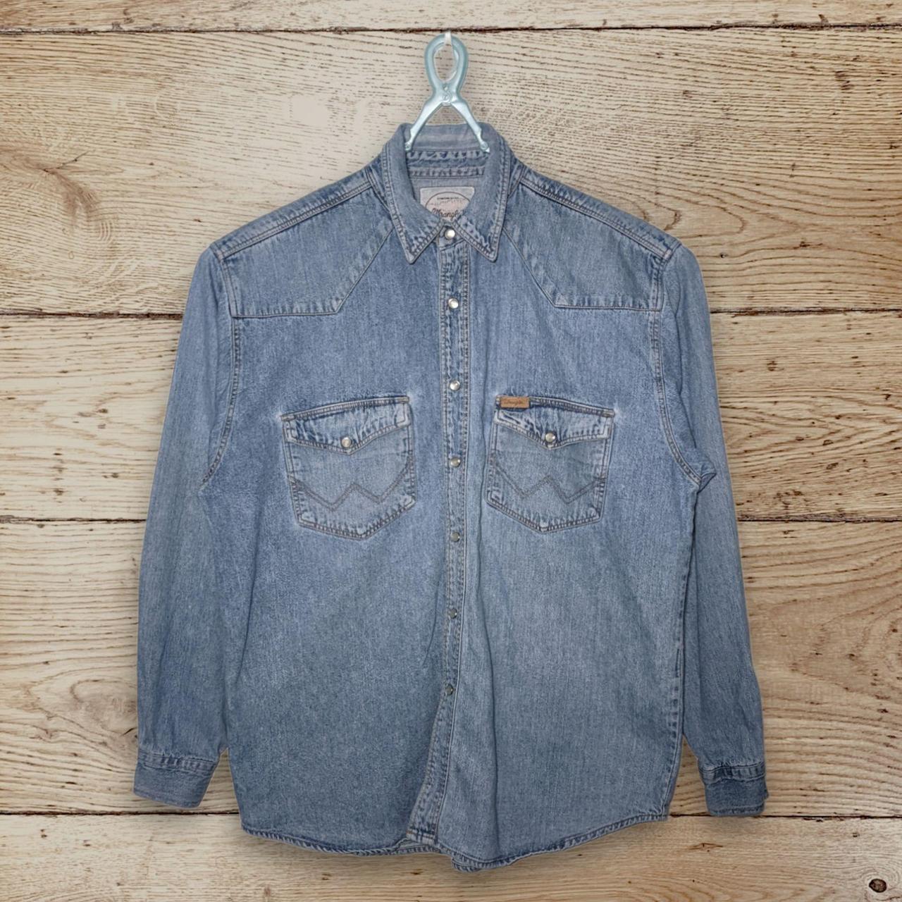 Wrangler Men's Blue Shirt | Depop