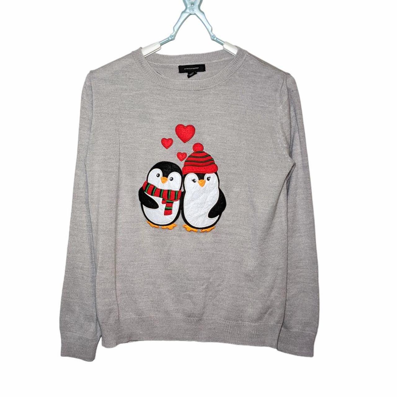 Atmosphere Women's Grey Penguin Christmas Depop