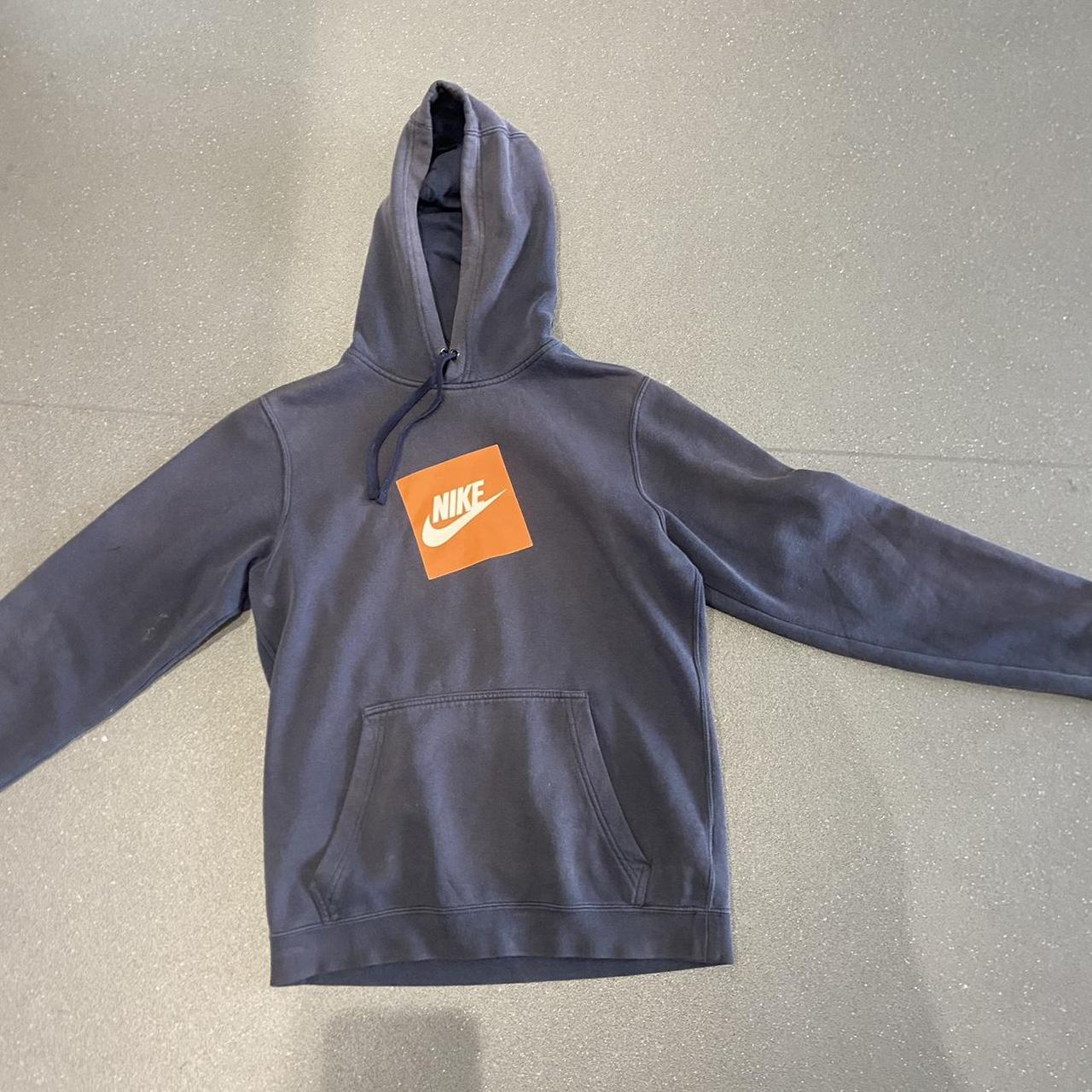 nike hoodie with orange box