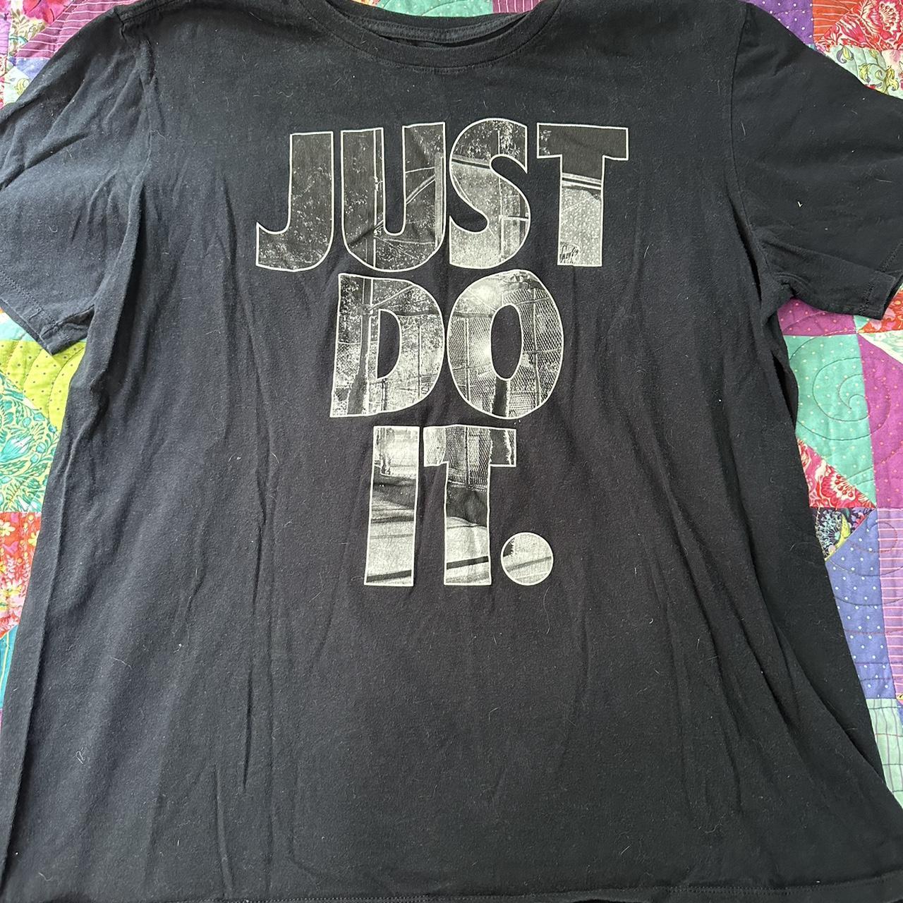 Just Do It Nike tee shirt! Size large but fits like... - Depop