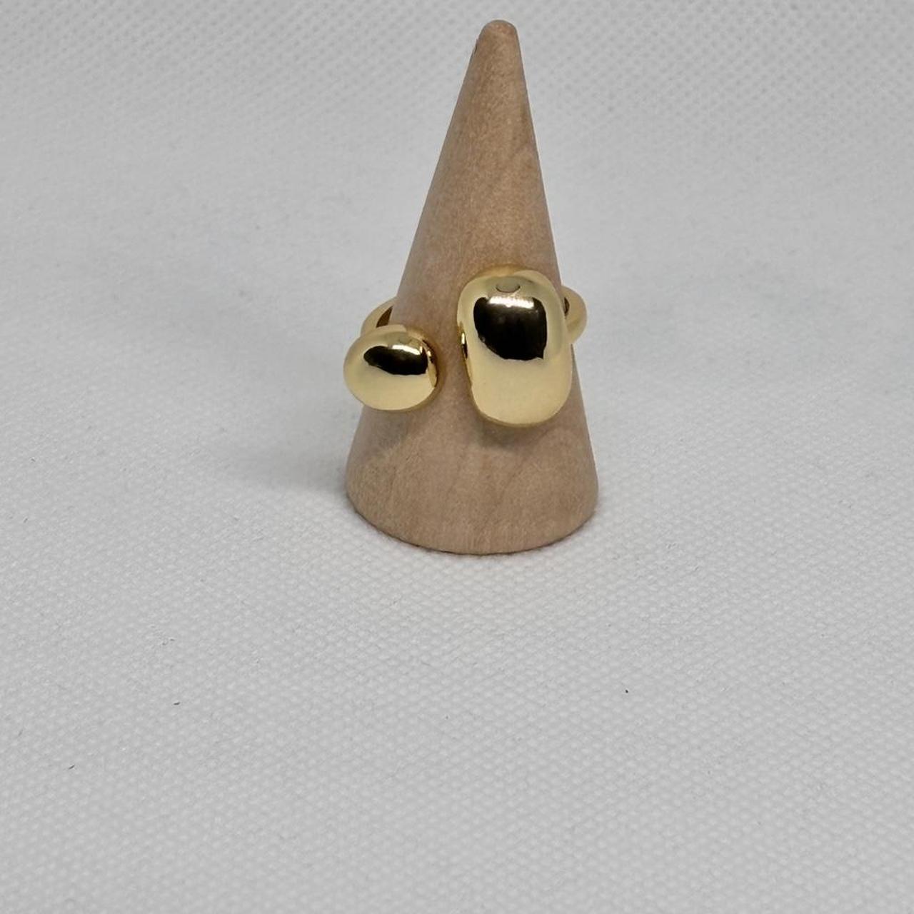 Women's Ring - Gold – Double bubble ring, stainle… - image 1