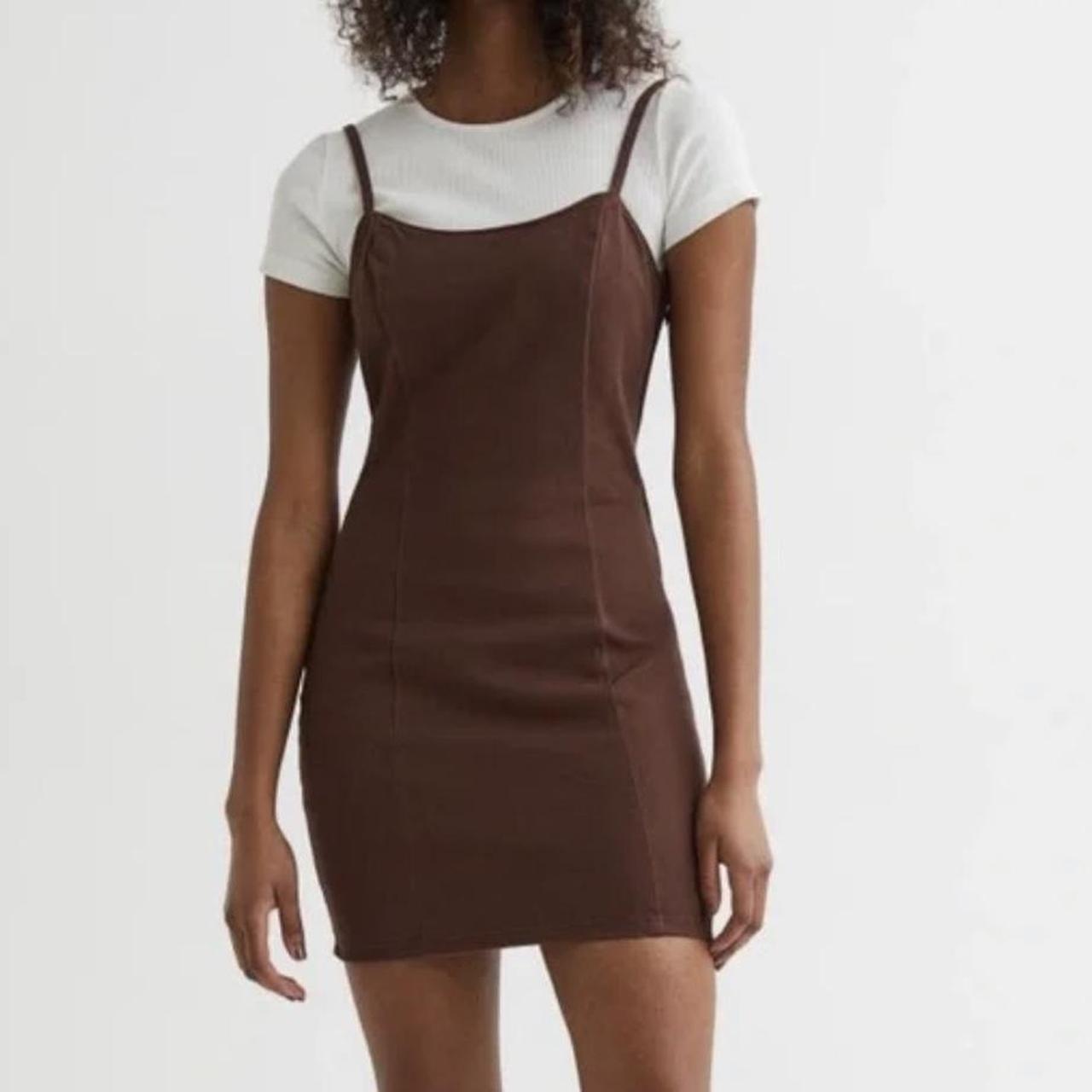 H&m brown outlet dress