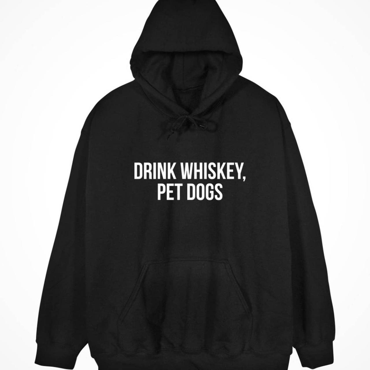 Men's Black and White Hoodie Depop