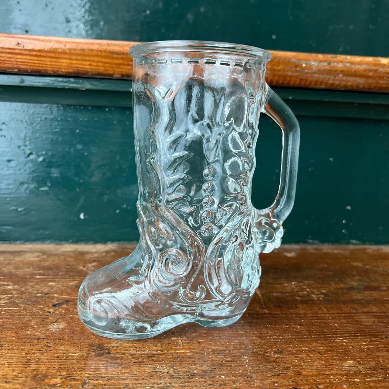 Libbey of Canada glass cowboy boot mug 16oz holds... Depop