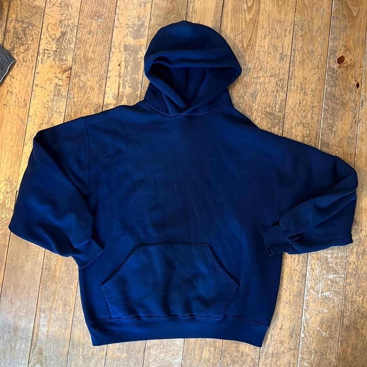 vintage champs made in usa hoodie large navy super... - Depop