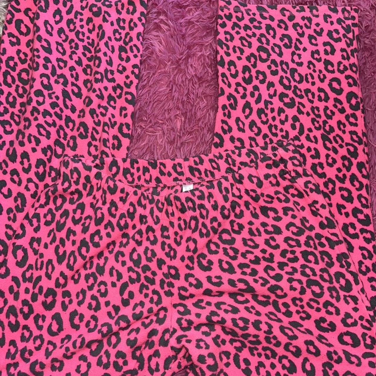 Grey N Pink Cheetah Pjs💋 Size M #mcbling #2000s #y2k - Depop