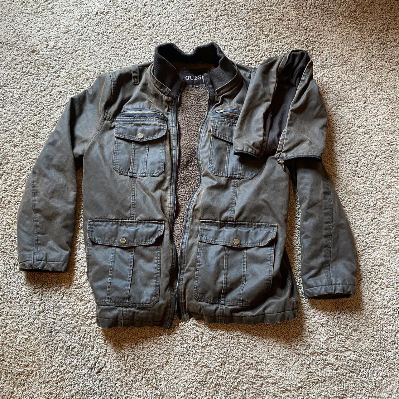 Guess military jacket discount mens