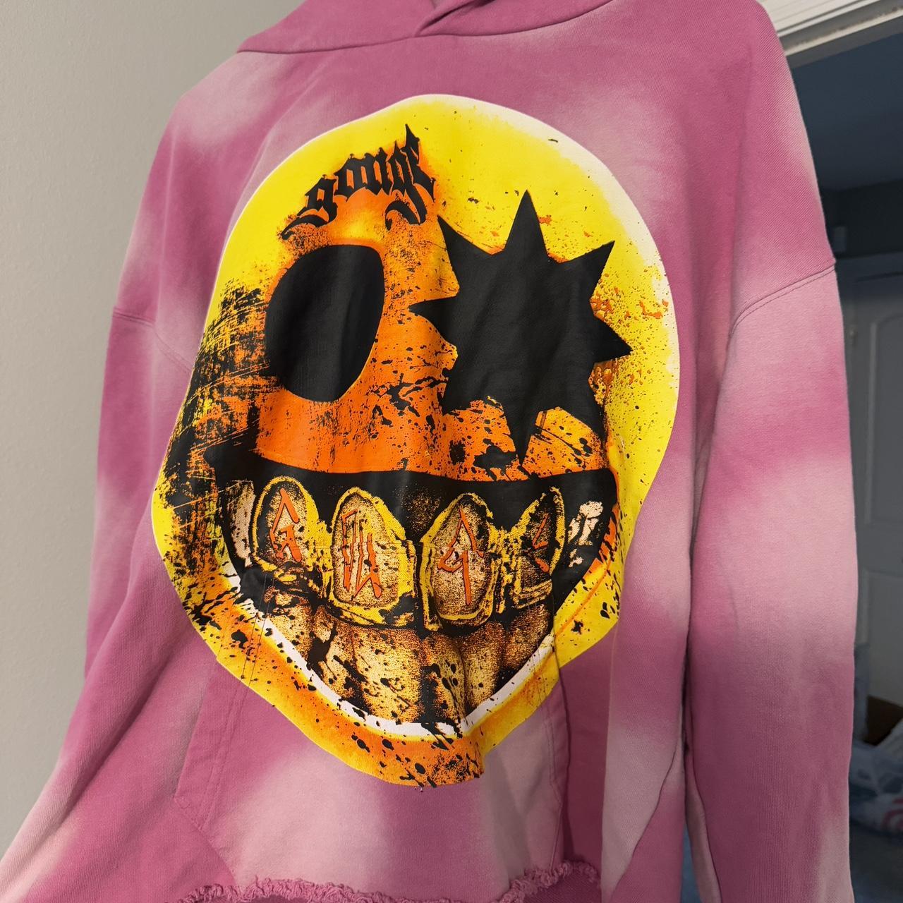Gouge Worldwide Smile Tour Hoodie (Pink) Depop