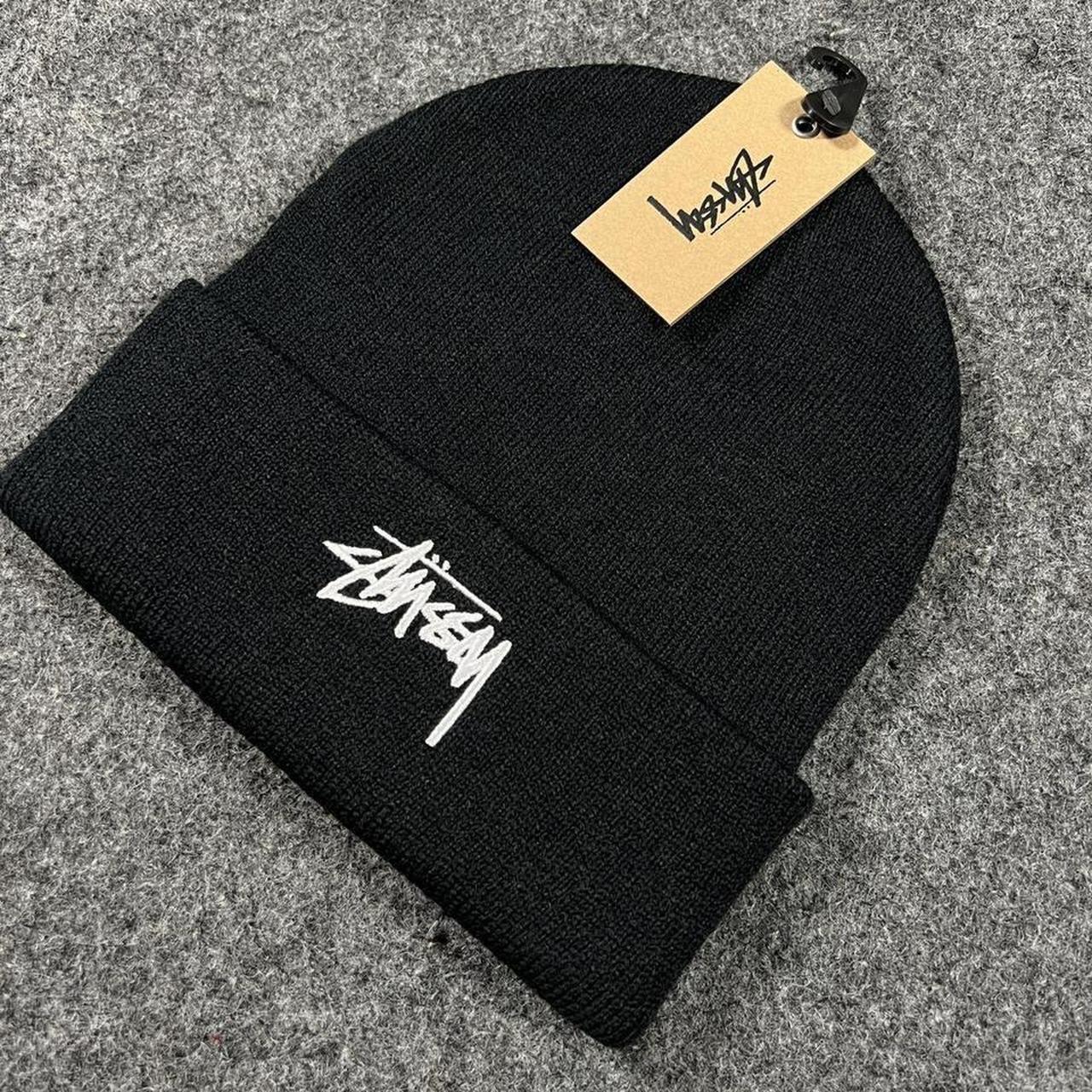 STUSSY STOCK CUFF BEANIE HAT - BLACK MADE IN USA ONE... - Depop