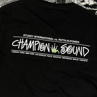 STUSSY x PATTA CHAMPION SOUND TEE COLOR : BLACK SIZE