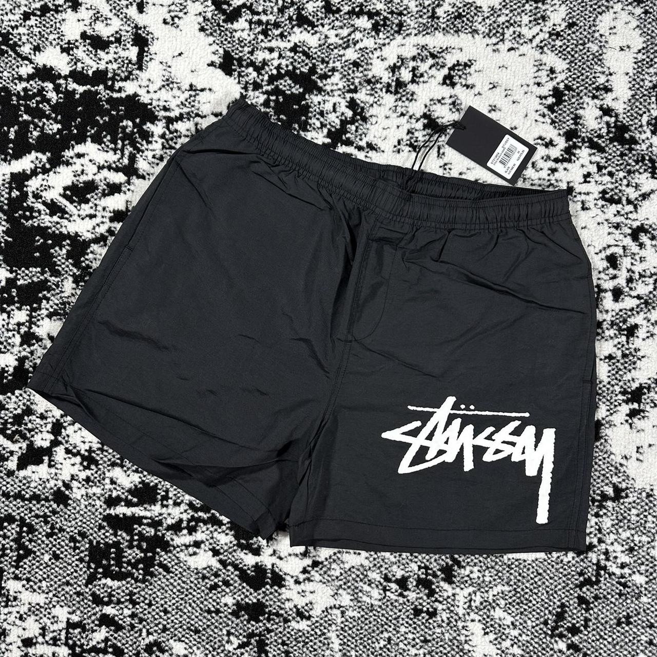 STUSSY STOCK BIG SHORTS -BLACK- In stock for size... - Depop