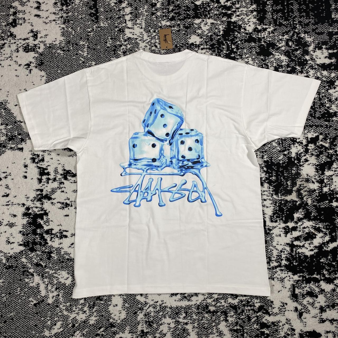 STUSSY MELTED TEE -WHITE-, In stock for size M, L &...