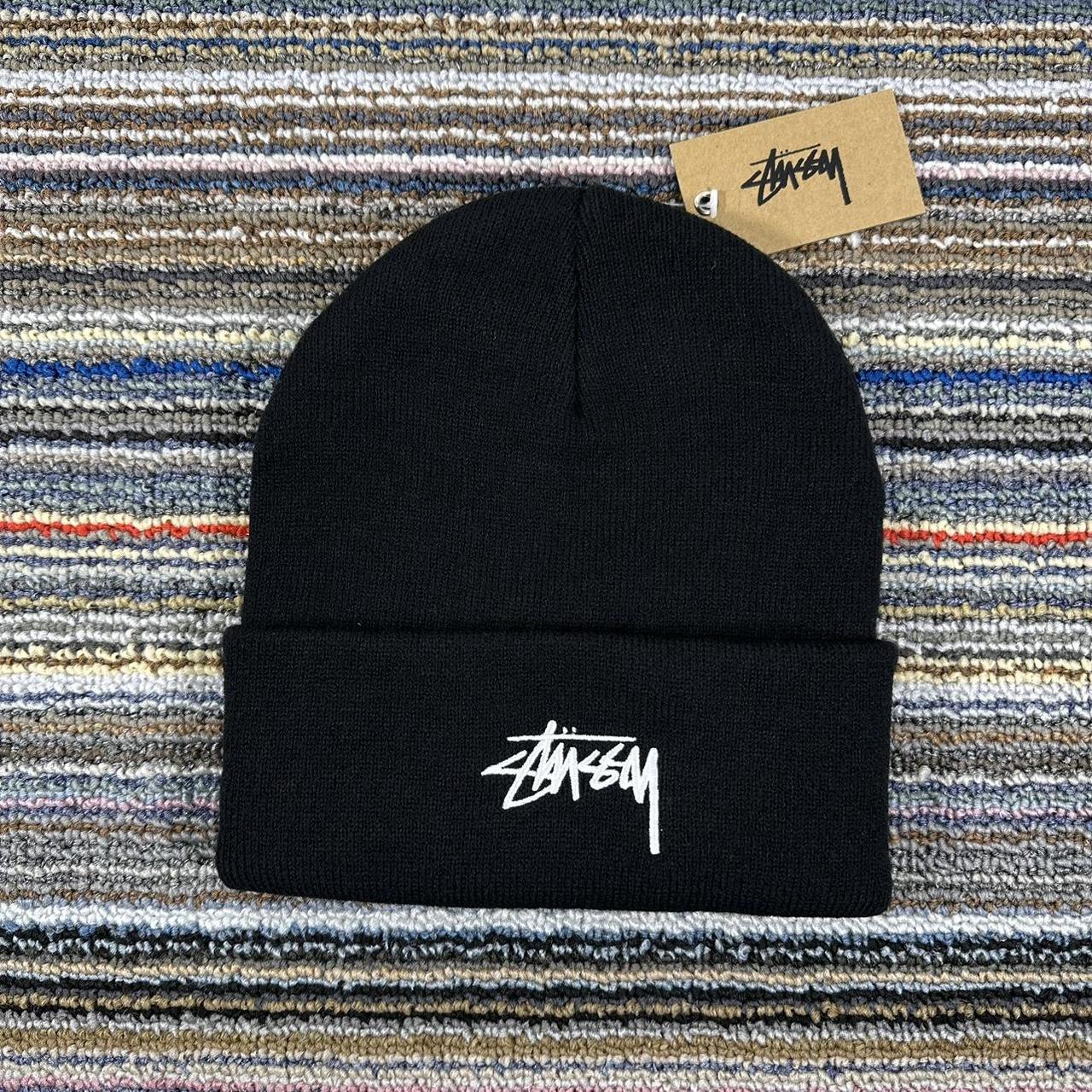 STUSSY STOCK CUFF BEANIE HAT - BLACK MADE IN USA ONE... - Depop