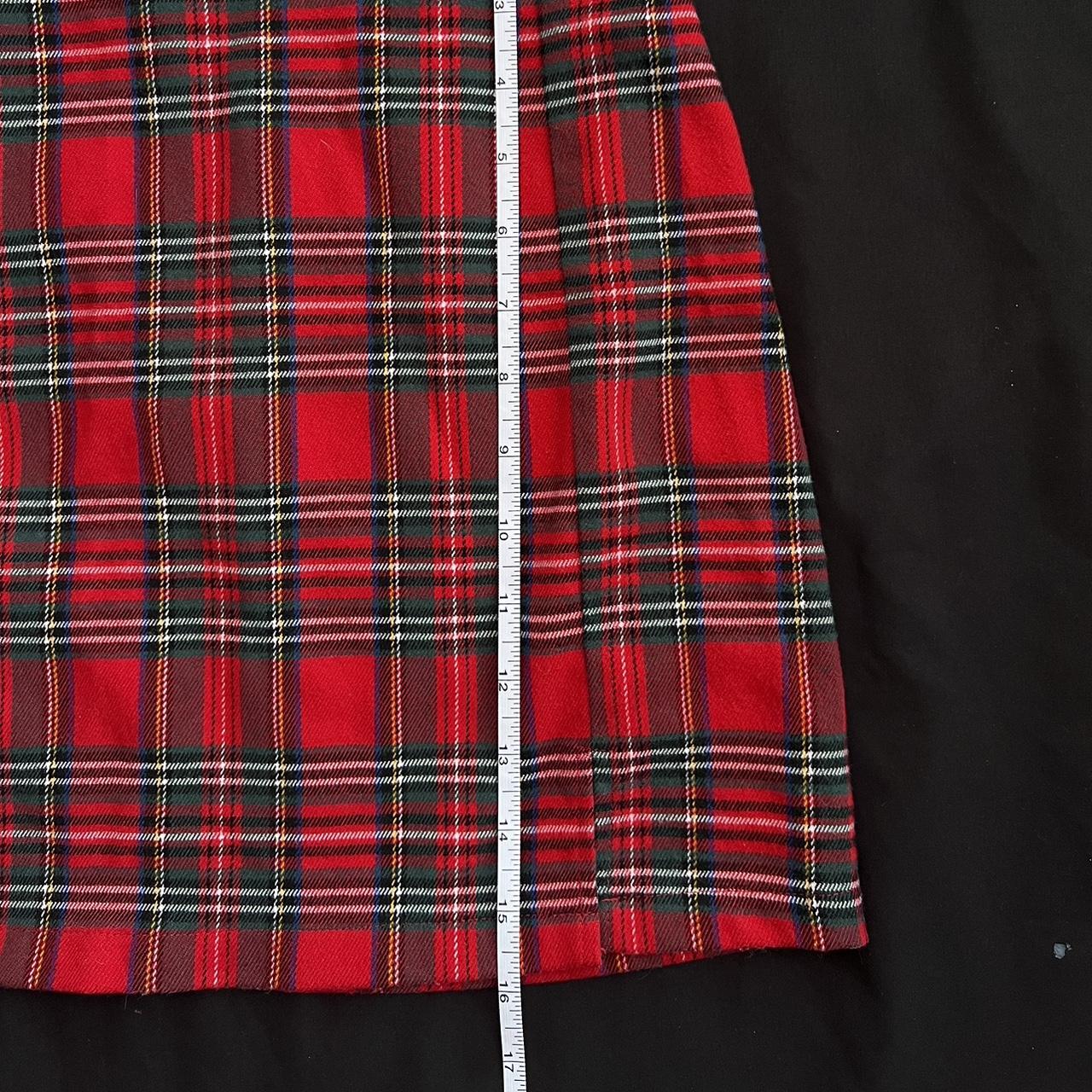 Red plaid skirt from Pacsun. All sales are