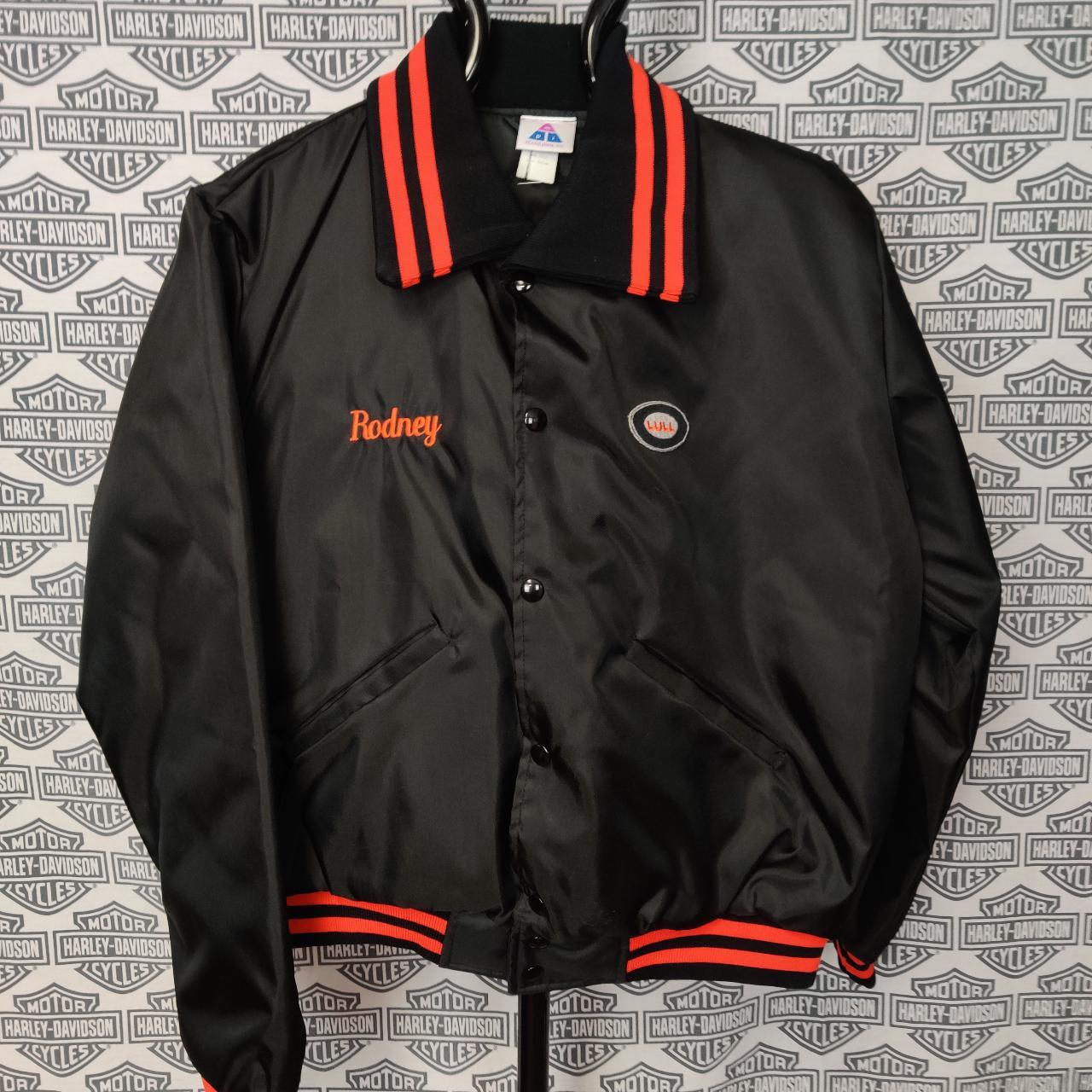 Men's Black and Orange Jacket | Depop