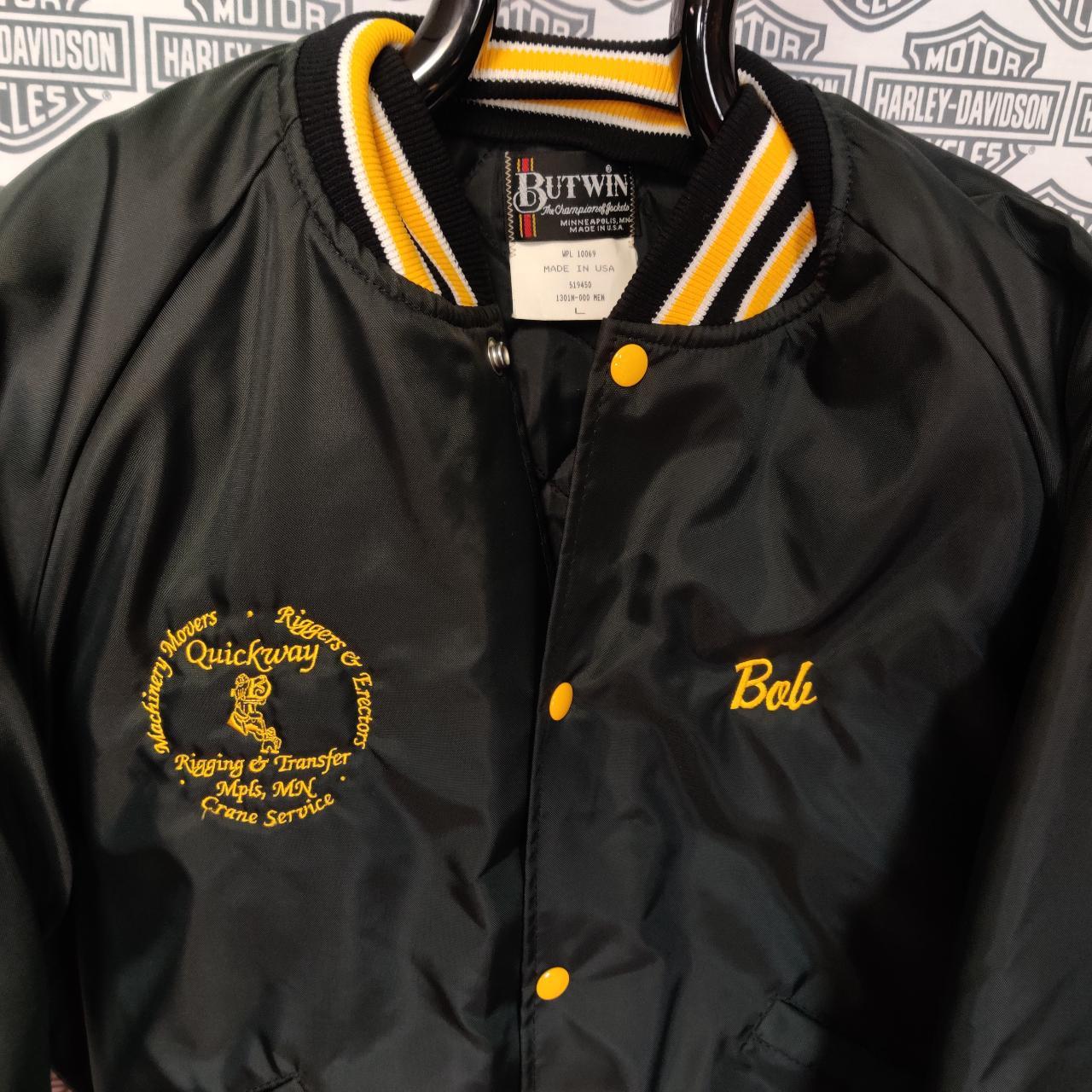 Men's Black and Yellow Jacket Depop