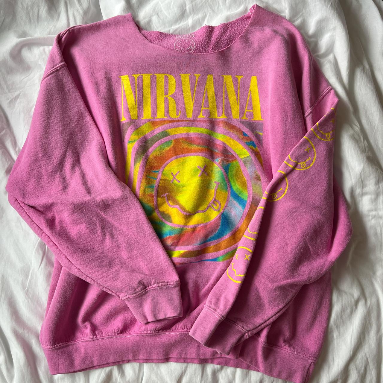 Urban top Outfitters Nirvana pink oversized S/M