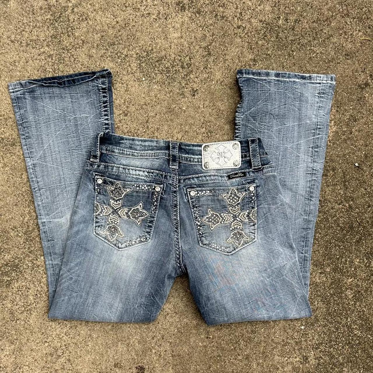 Vintage Y2K Miss Me bootcut jeans Mid rise easy... - Depop