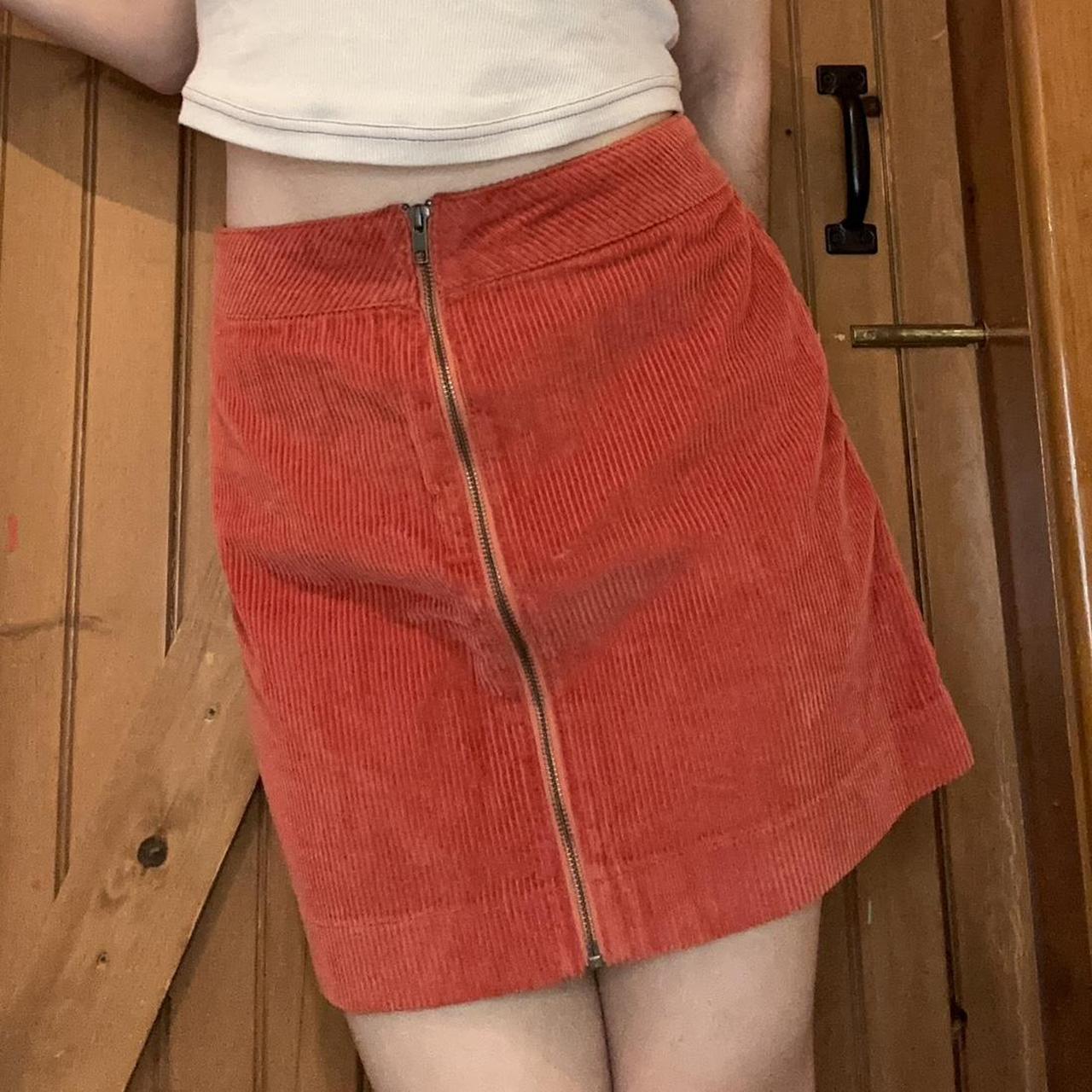 American apparel 2025 corduroy zip skirt