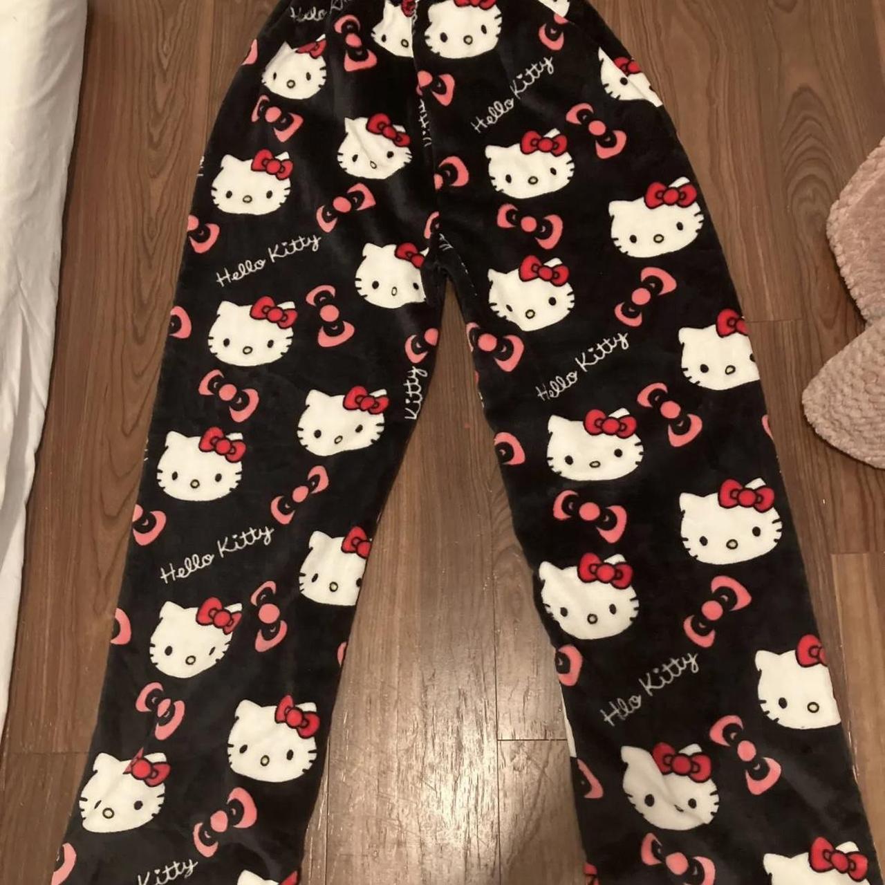 Size small hello kitty pajama pants Size small - Depop