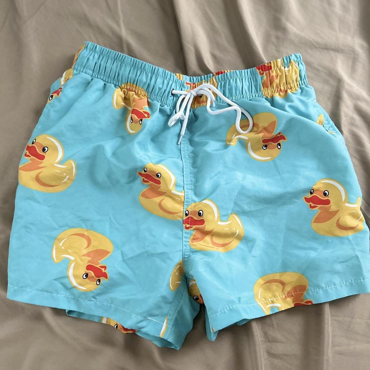 shein ducky swim shorts - Depop