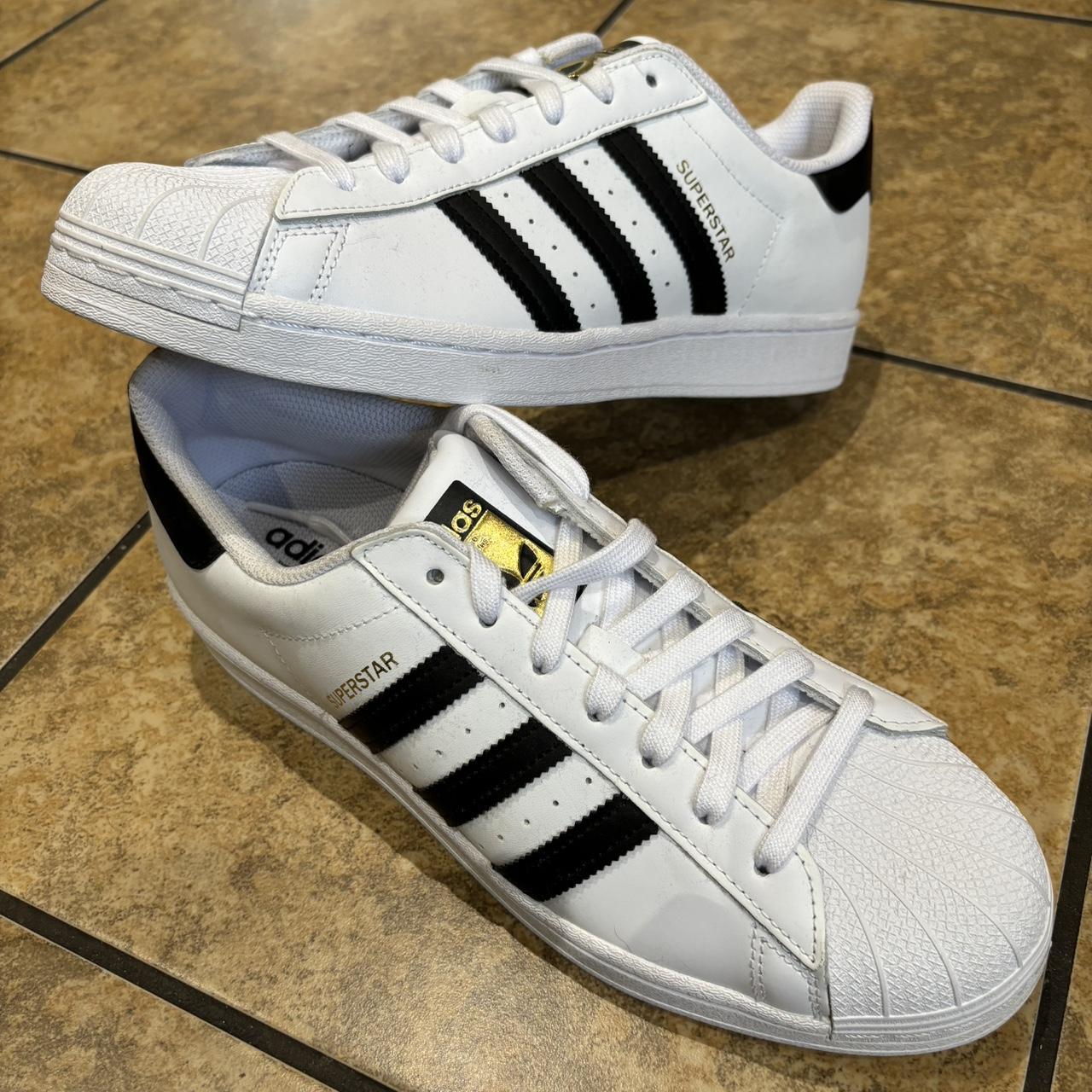 Adidas Superstars White and Black. Taken out the box... - Depop