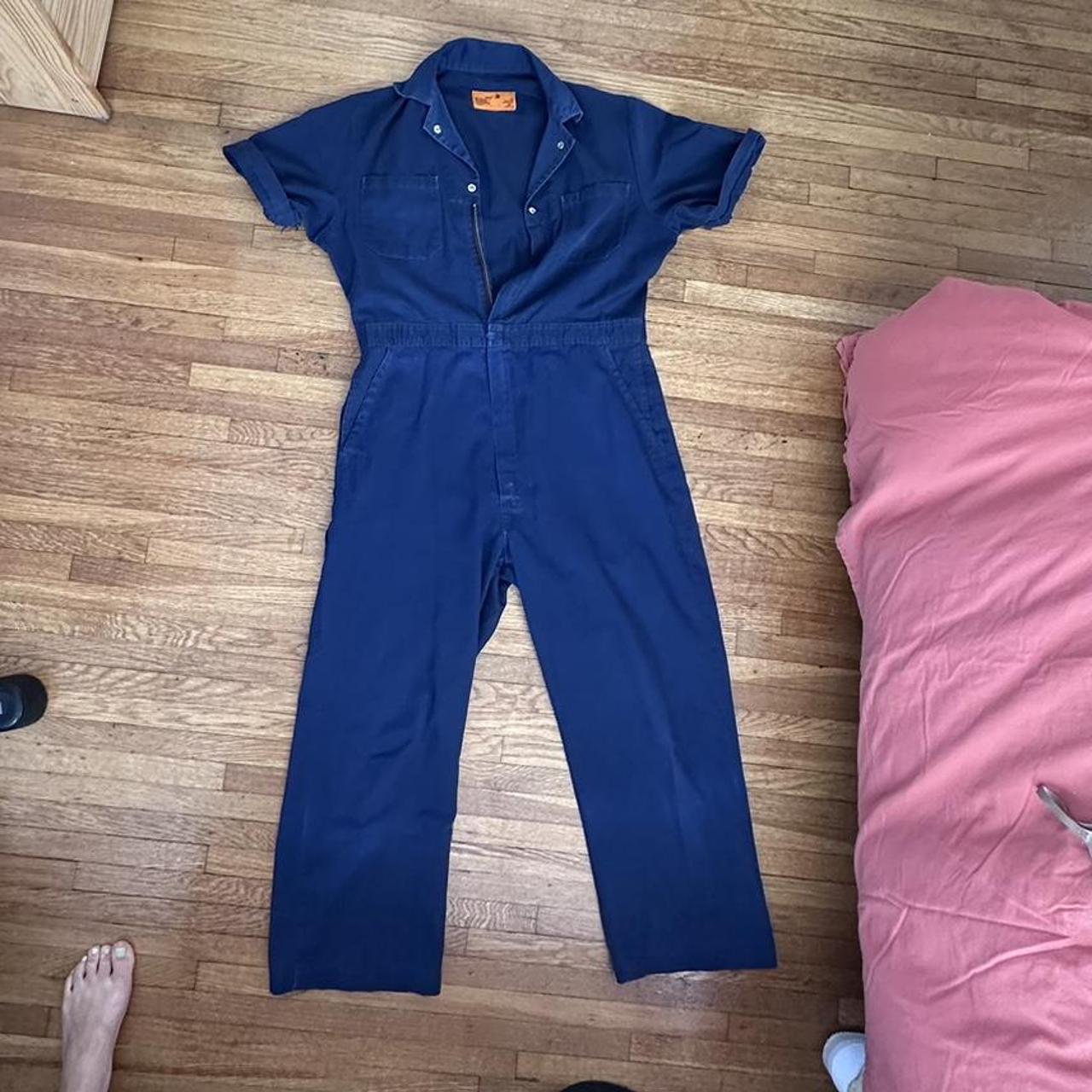 Women's Navy Jumpsuit Depop