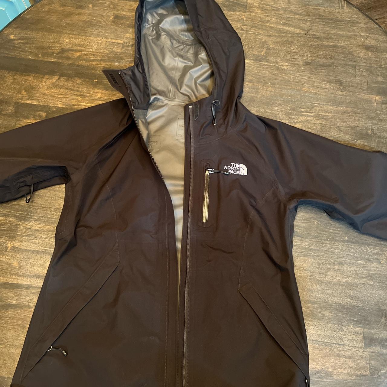 North face rain jacket, black. Size small!... - Depop