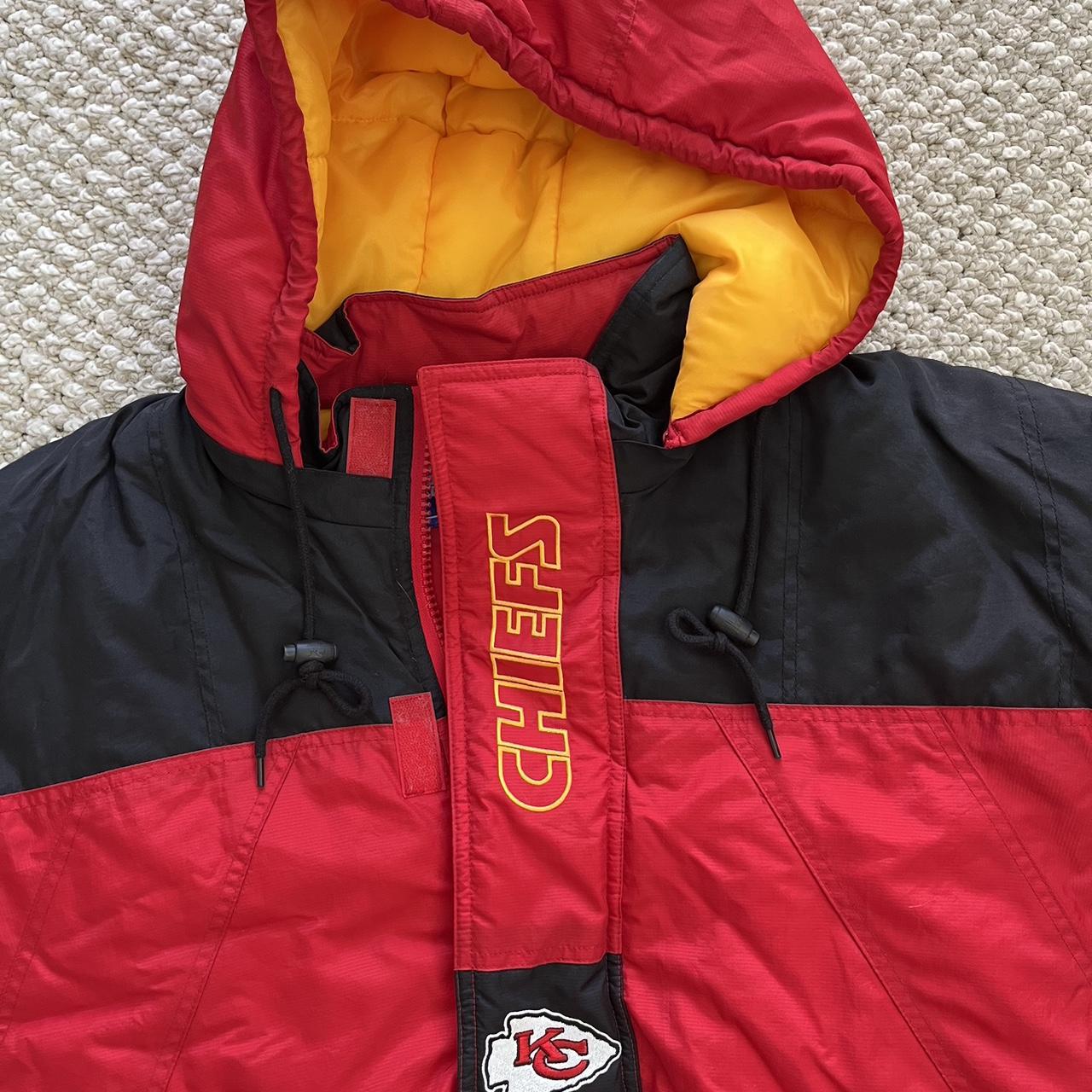 Vintage Starter Kansas City Chiefs Puffer Jacket - Depop