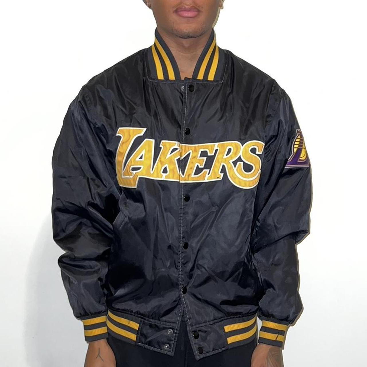 Men’s lakers gold and black bomber jacket , #lakers...