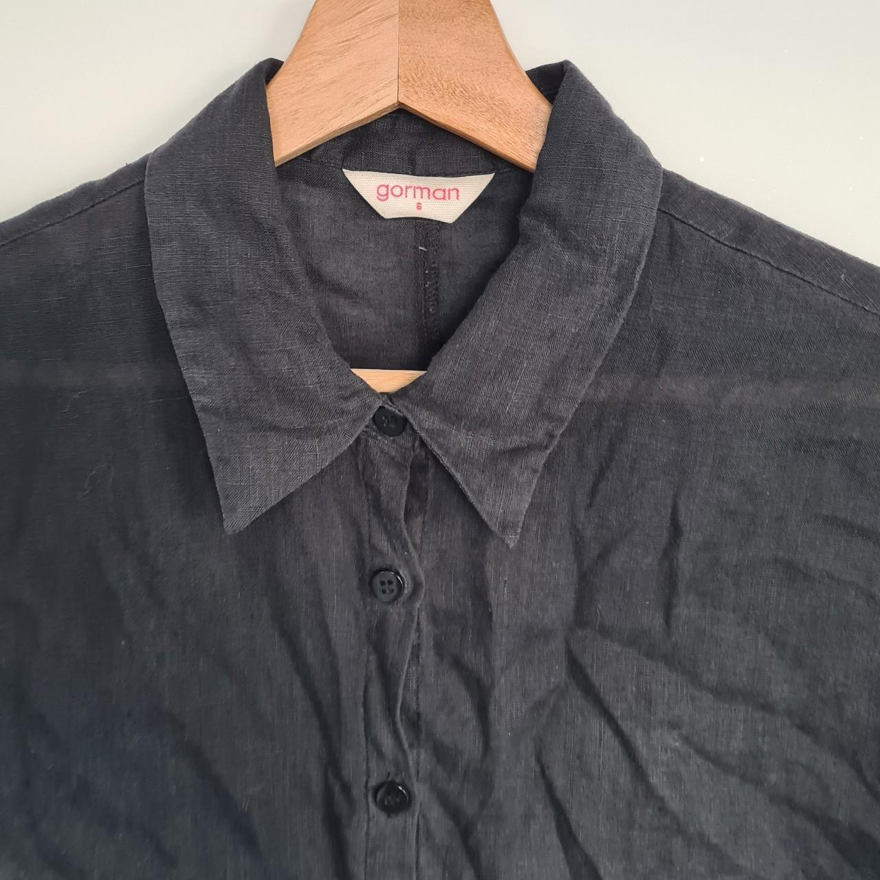 Gorman Black Collared Shirt ☆ 100% hemp ☆ Aus size... - Depop