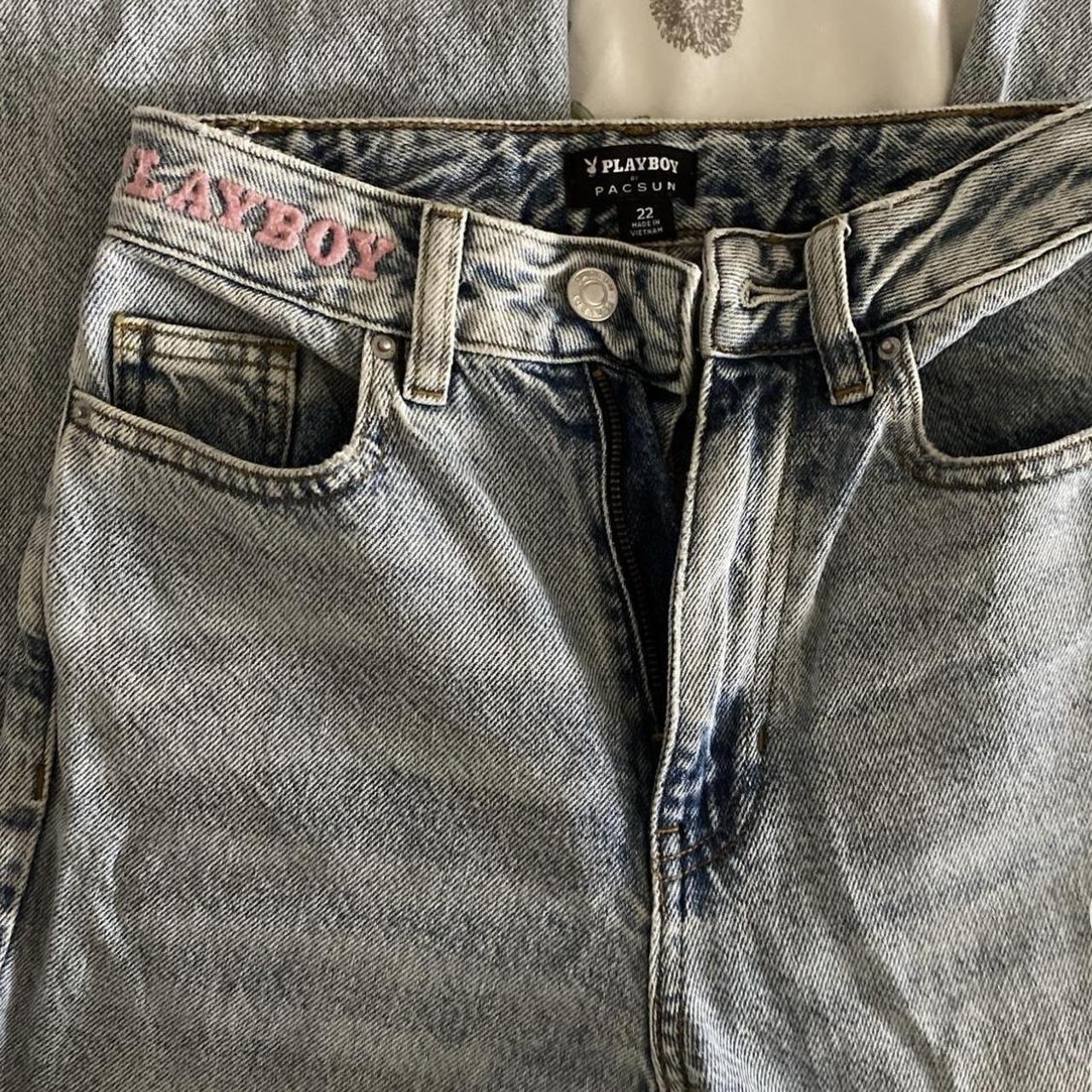 high waisted limited edition playboy jeans size 22... Depop