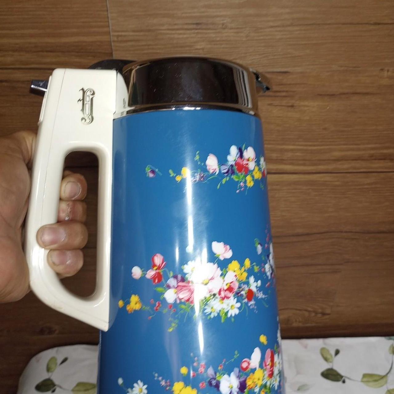 Vintage Zojirushi Insulated Hot Coffee Carafe Pitcher With Flower Scene On  Pot